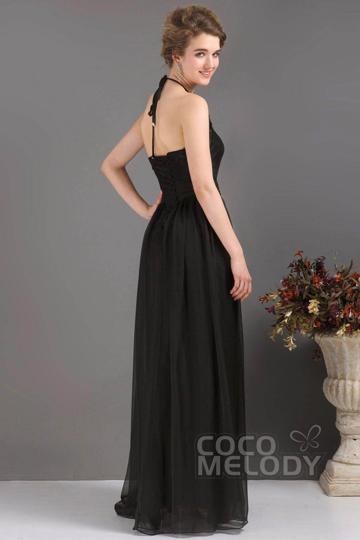 Sheath-Column Floor Length Chiffon Evening Dress COUF13007 - COCOMELODY