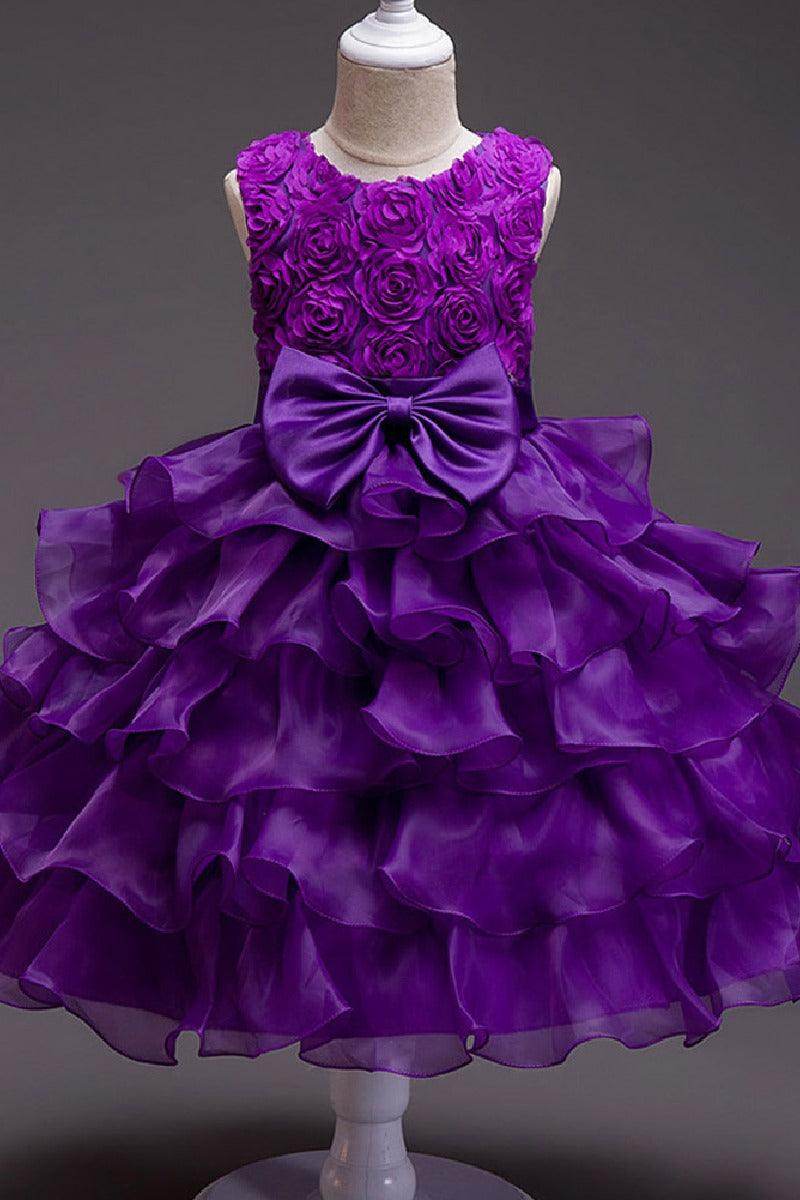 Ball Gown Scoop Neck Sleeveless Mini Organza Flower Girl Dresses 547048188211 - COCOMELODY