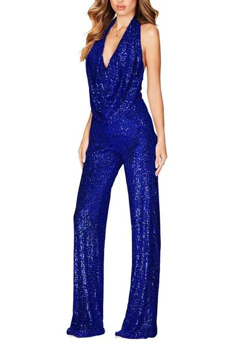 Jumpsuit Maxi Sequins Formal Evening Dresses 678030856246 - 7 Days / Royal Blue / S - COCOMELODY