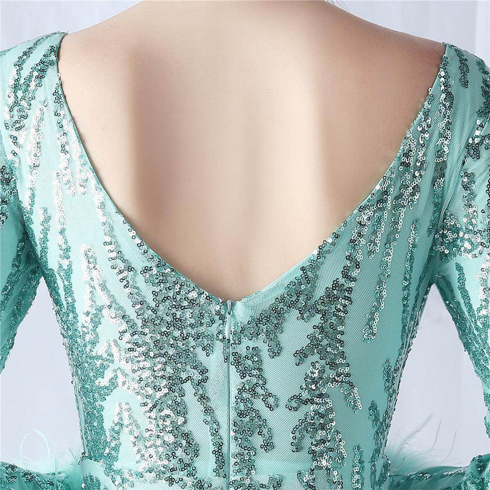 Trumpet-Mermaid Floor Length Sequins Dress 785114258670 - COCOMELODY
