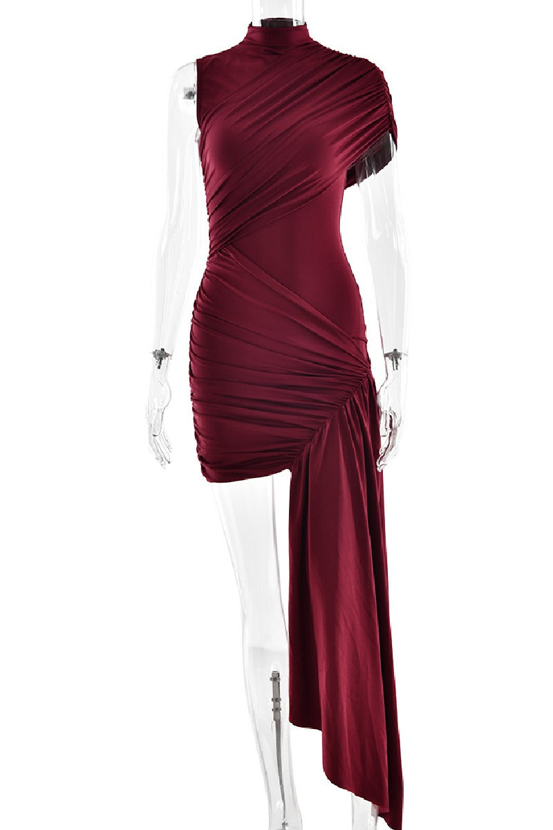 Asymmetry Mini Knitted Cocktail Wedding Guest dresses