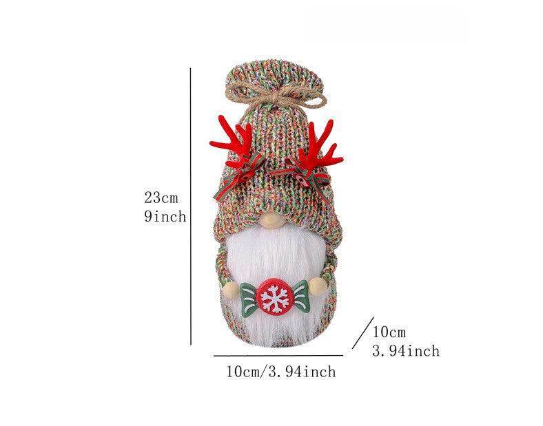 Christmas tree faceless doll knitted plush candy dwarf doll adornment 717301380688 - COCOMELODY