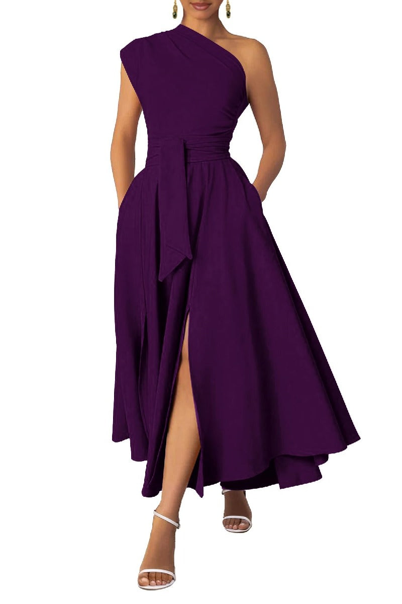 A-Line Midi Chiffon Formal Evening Dresses B0F9W7T7RT