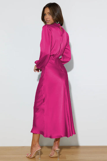 A-Line Midi Elastic Silk like Satin Formal Evening Dresses 719013207299