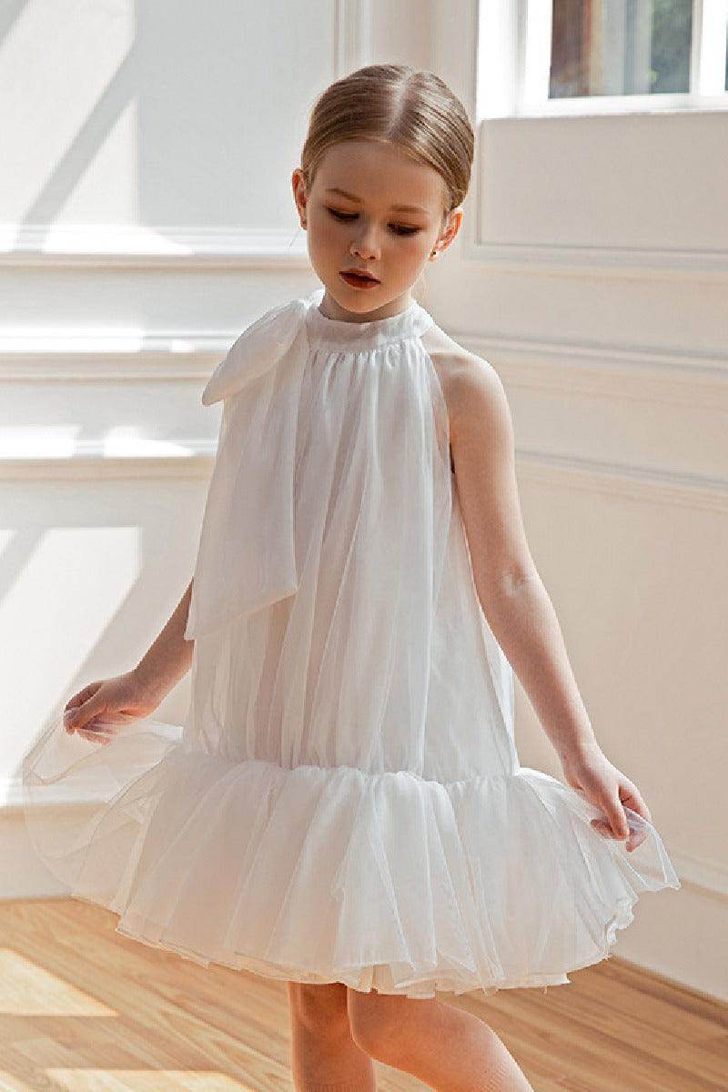 A-Line/Princess High Neck Mini Tulle Flower Girl Dress COCOMELODY 842537862733, 7 Days / Ivory / 110cm A-Line/Princess High Neck Mini Tulle Flower Girl Dress COCOMELODY 842537862733, 7 Days / Ivory / 110cm
