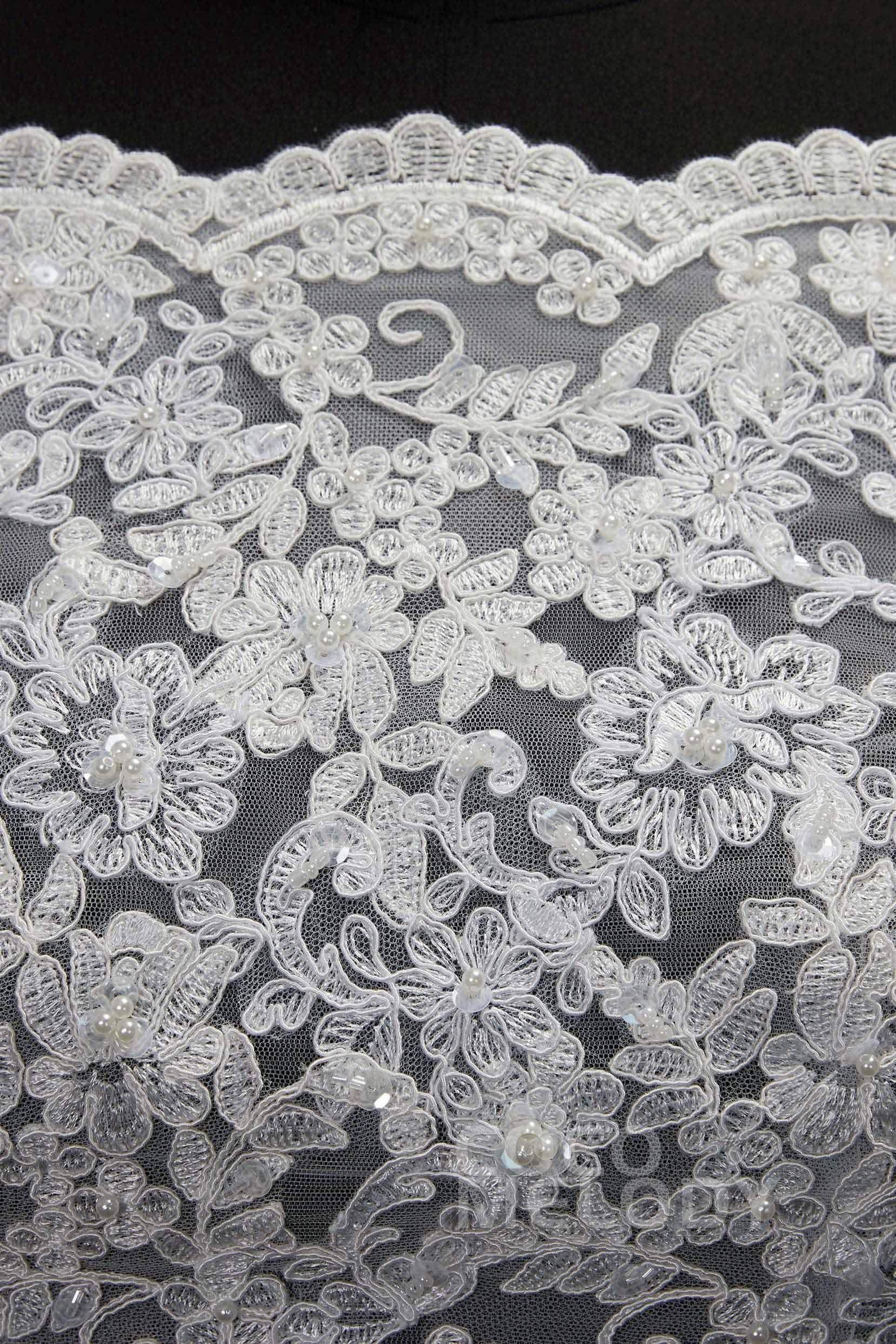 Charming Ivory Lace Half Sleeve Wedding Wrap CX0015001 - COCOMELODY