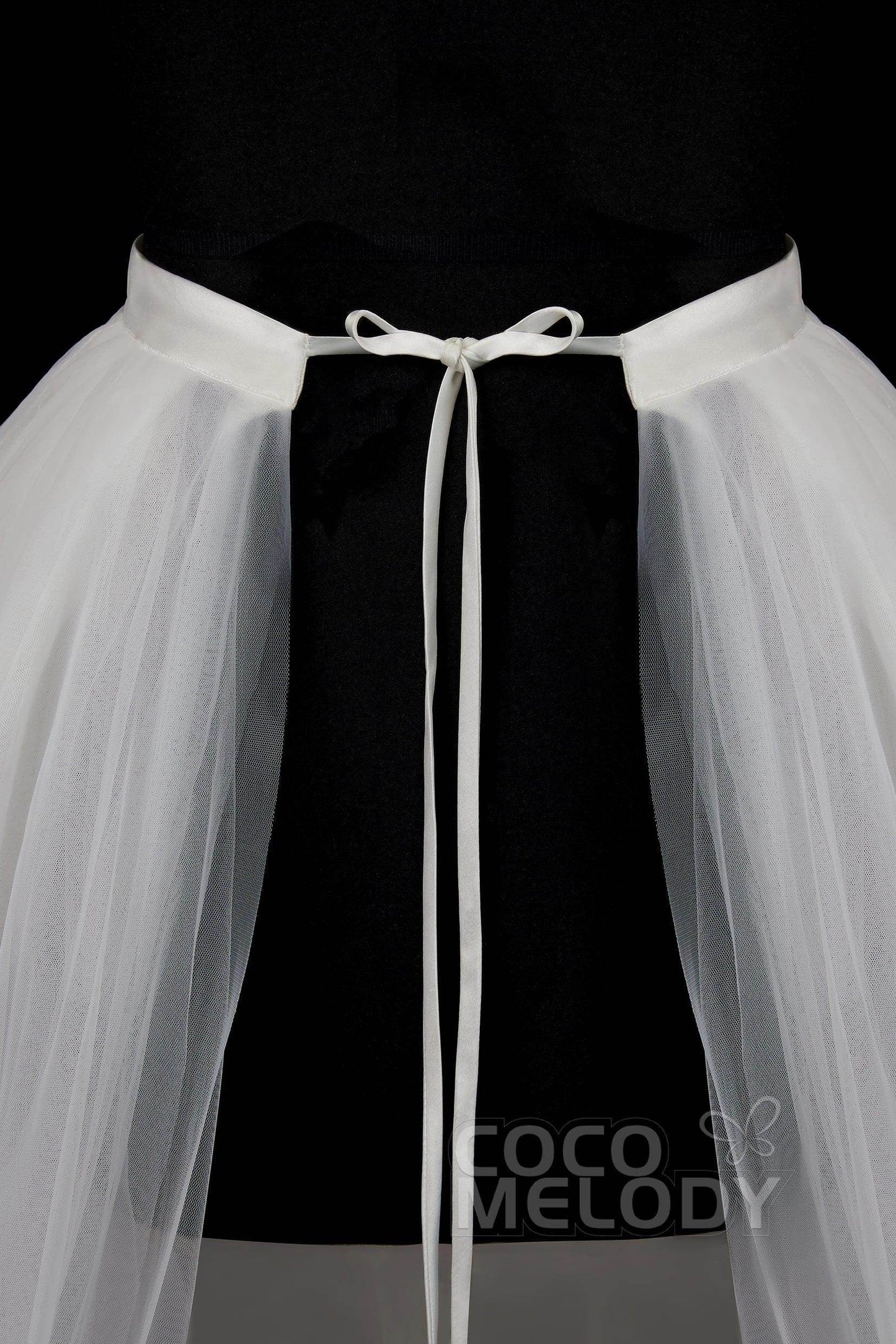 Classic Chapel Train Tulle Wedding Skirt TR18005 - COCOMELODY