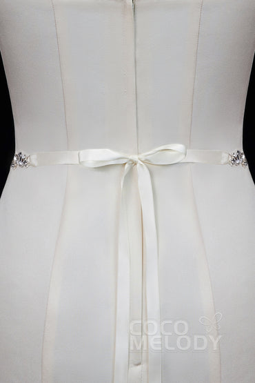 Chic Ribbons Wedding Sash with Rhinestone YD18011