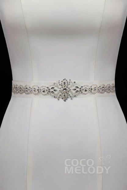 Luxurious Tulle Wedding Sash with Rhinestone YD17010