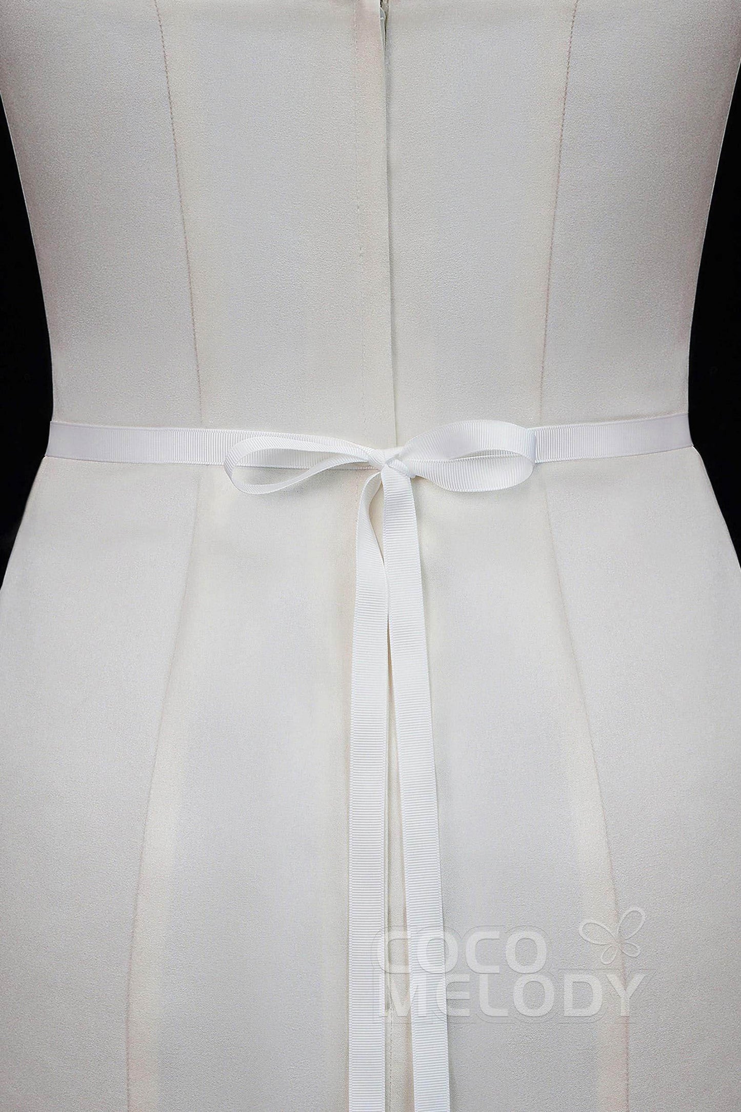 Elegant Ribbons Wedding Sash with Rhinestone YD18003 - COCOMELODY