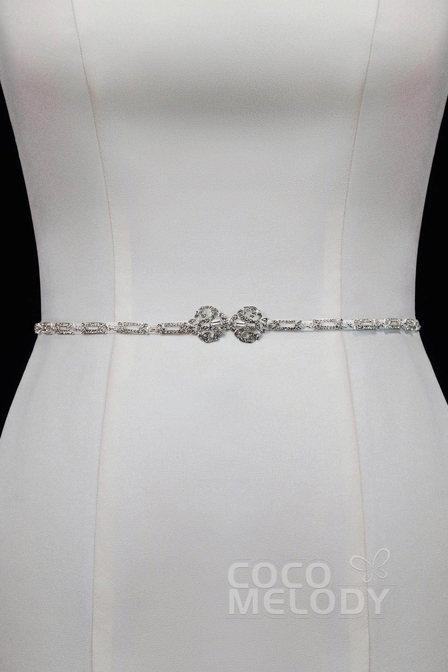 Charming Satin Wedding Sash with Rhinestone YD18010 - COCOMELODY