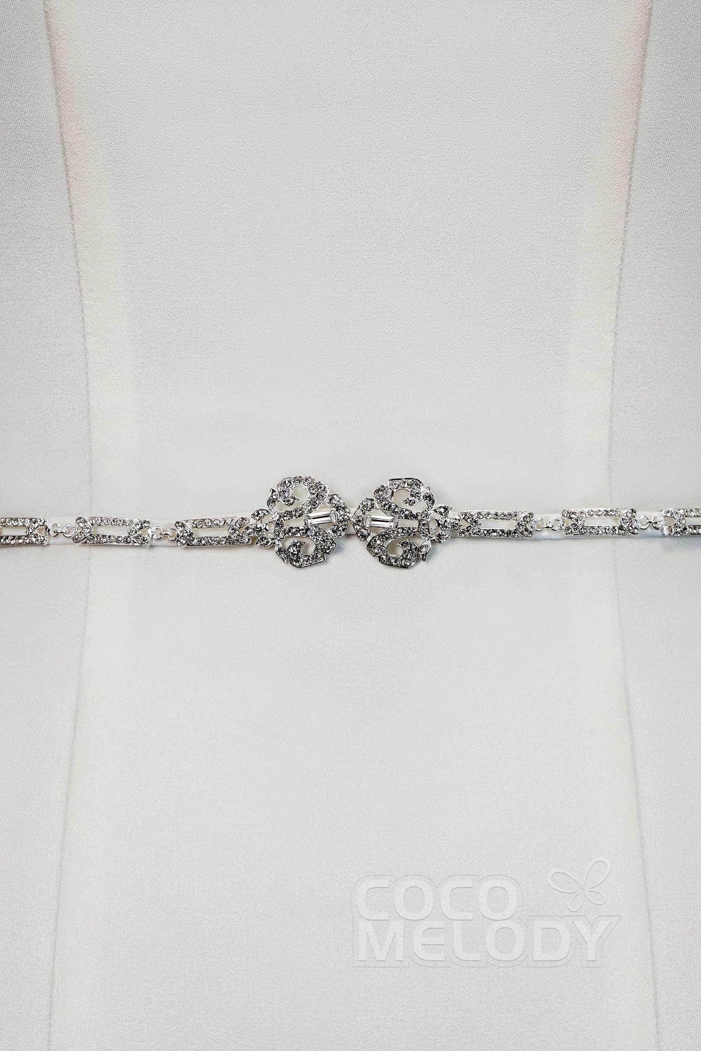 Charming Satin Wedding Sash with Rhinestone YD18010 - COCOMELODY