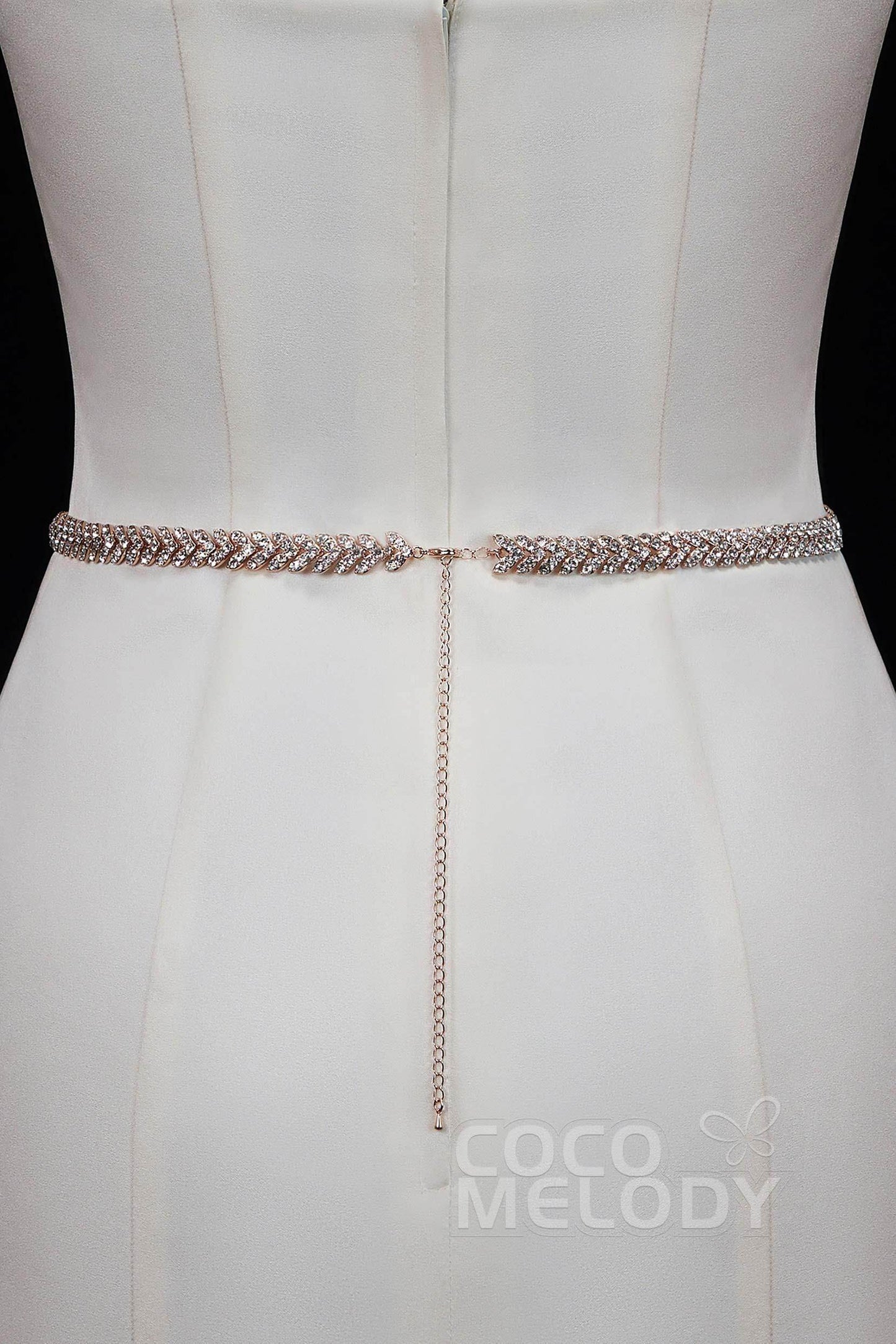 Fashion Alloy Wedding Sash with Rhinestone YD18009 - COCOMELODY