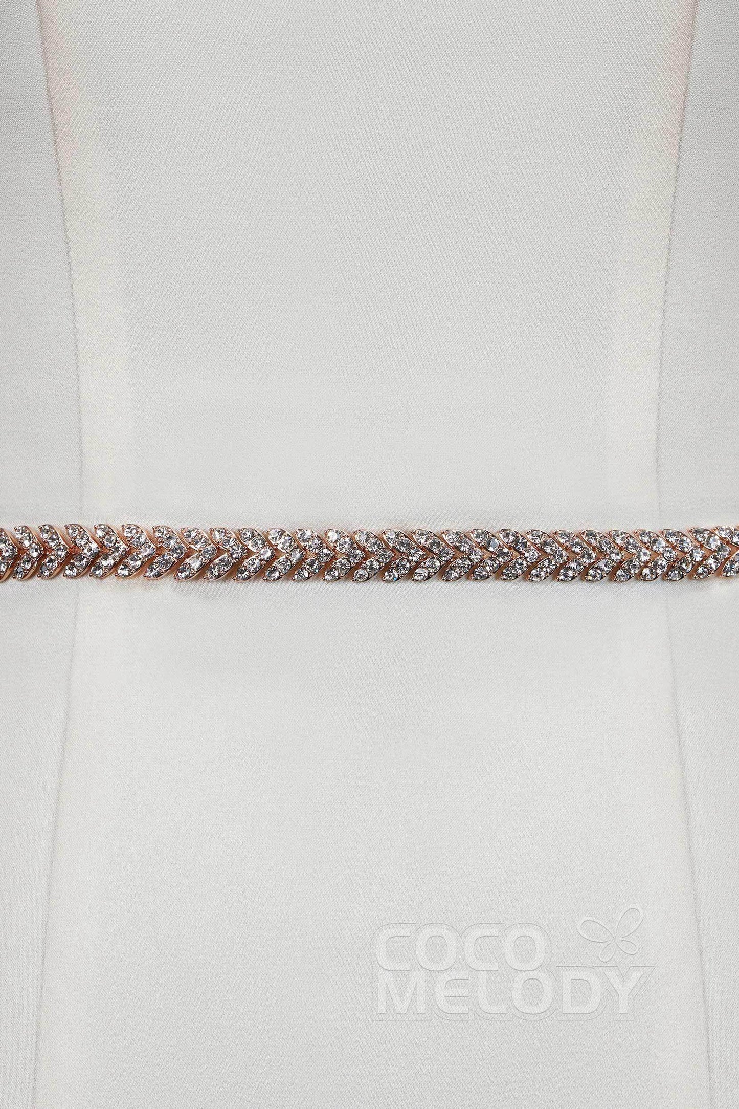 Fashion Alloy Wedding Sash with Rhinestone YD18009 - COCOMELODY