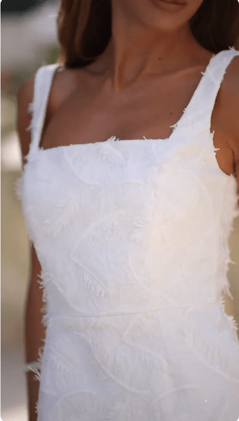 Sheath-Column Mini Lace Elastic Cloth Little White Dress 4352189675 - COCOMELODY