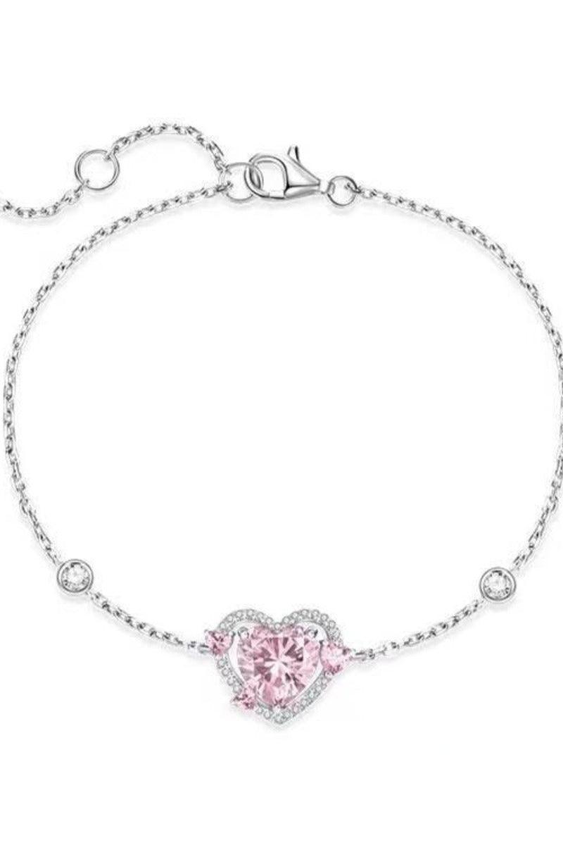 CZ Inlaid Bracelet Adjustable Thin Chain White Copper Silver 926000156001 - 7 Days / As Picture/F - COCOMELODY