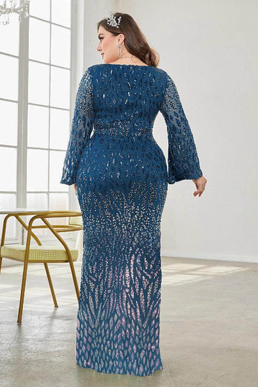 Sheath-column floor length sequined dress 760744990416 - COCOMELODY