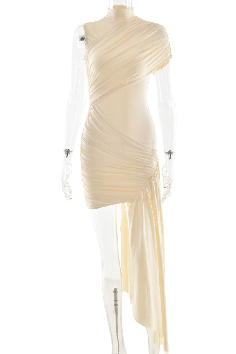 Asymmetry Mini Knitted Cocktail Wedding Guest dresses