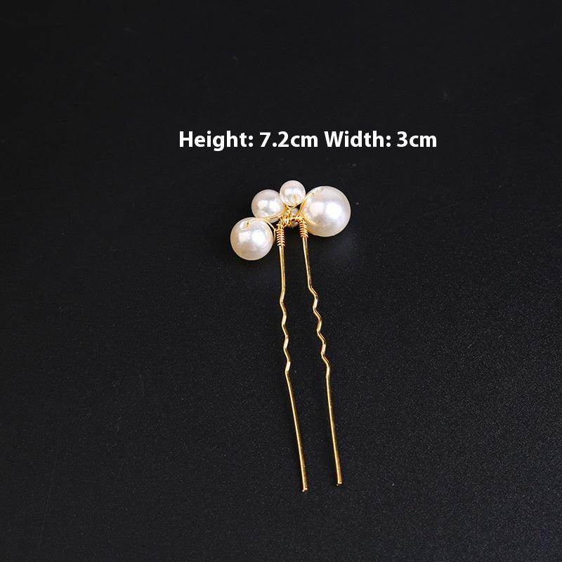U-shaped Pearl Brida Hairpins 6 piece 684476301257 - COCOMELODY