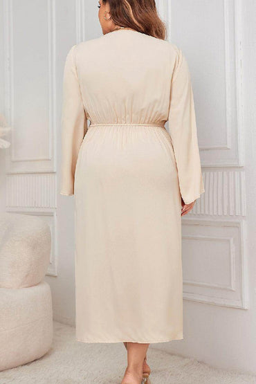 A-Line Tea Length Polyester Dress 824131871473 - COCOMELODY