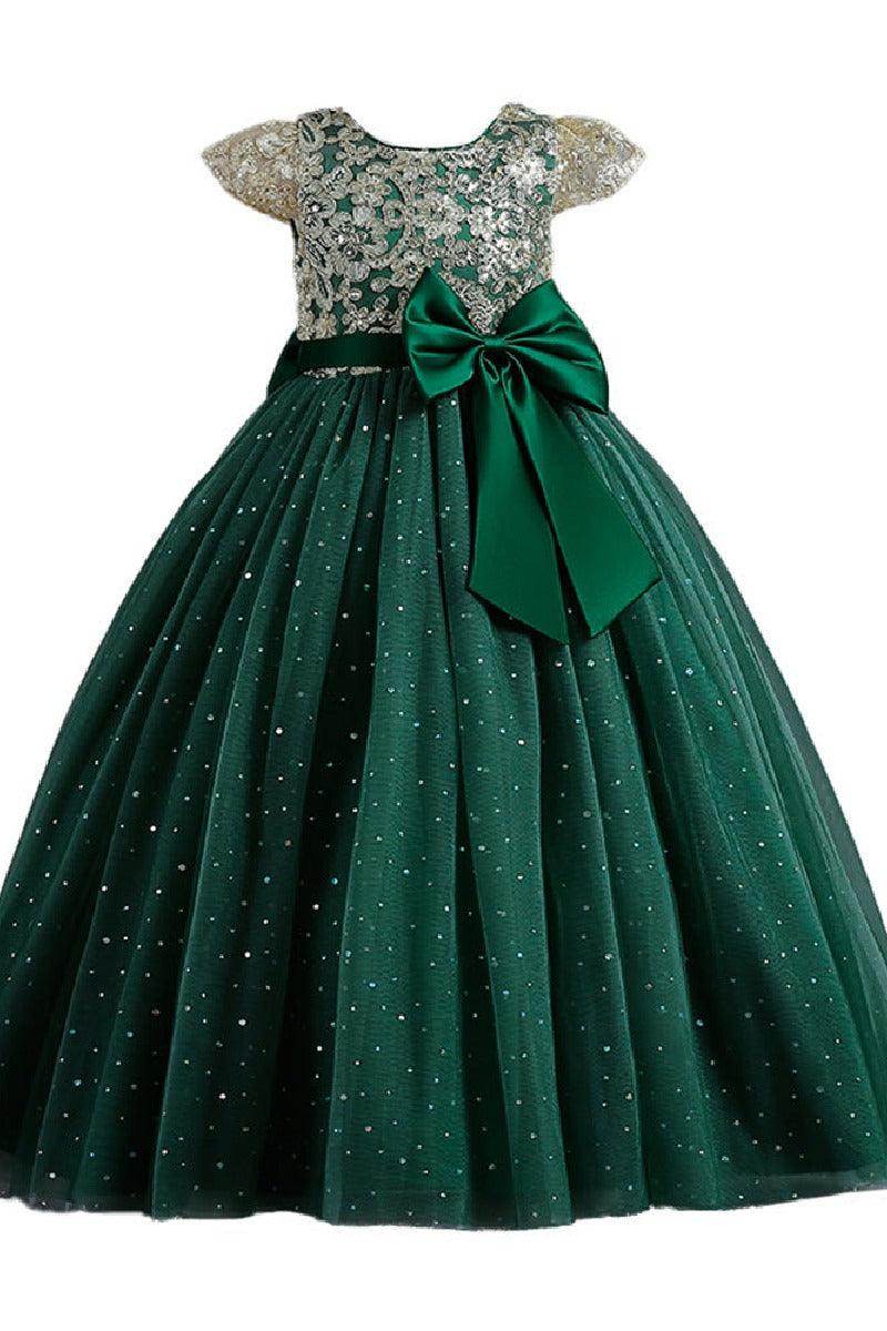 Ball Gown Floor Length Tulle Lace Flower Girl Dress 684775818852 - COCOMELODY