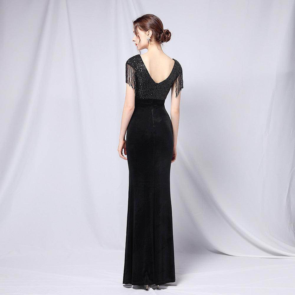 Trumpet-Mermaid Floor Length Satin Occasion Dress 656843357593 - COCOMELODY