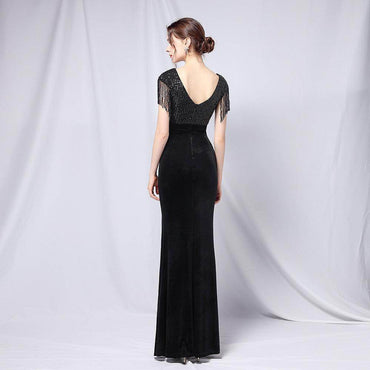 Trumpet-Mermaid Floor Length Satin Occasion Dress 656843357593 - COCOMELODY