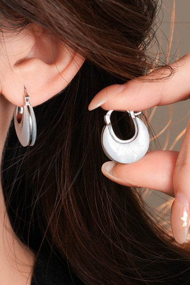 U-shaped bag mother-of-pearl earrings 868785939869 - COCOMELODY