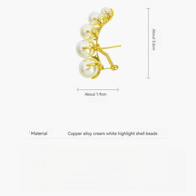 Pearl temperament light luxury high sense earring girl 713489295419 - COCOMELODY