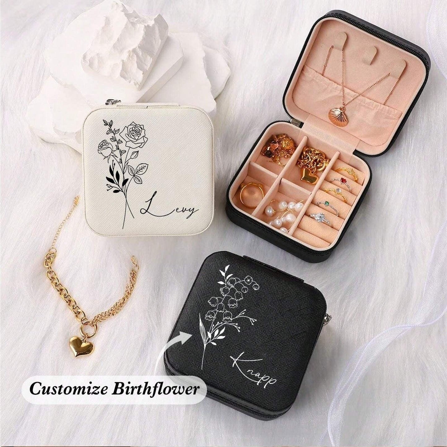 DIY design simple jewelry portable creative jewelry box 836834083360 - COCOMELODY