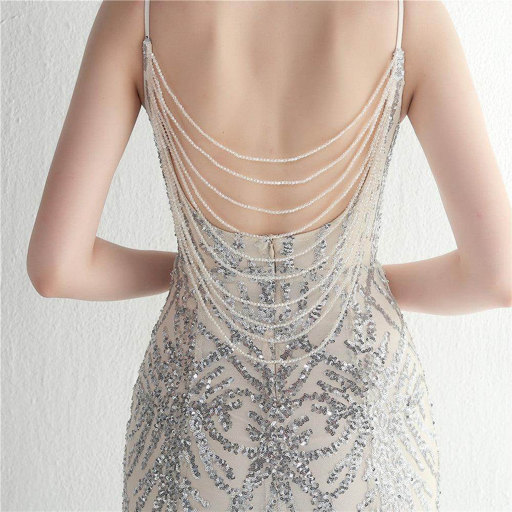 Trumpet-Mermaid Floor Length Sequins Dress 721888960721 - COCOMELODY
