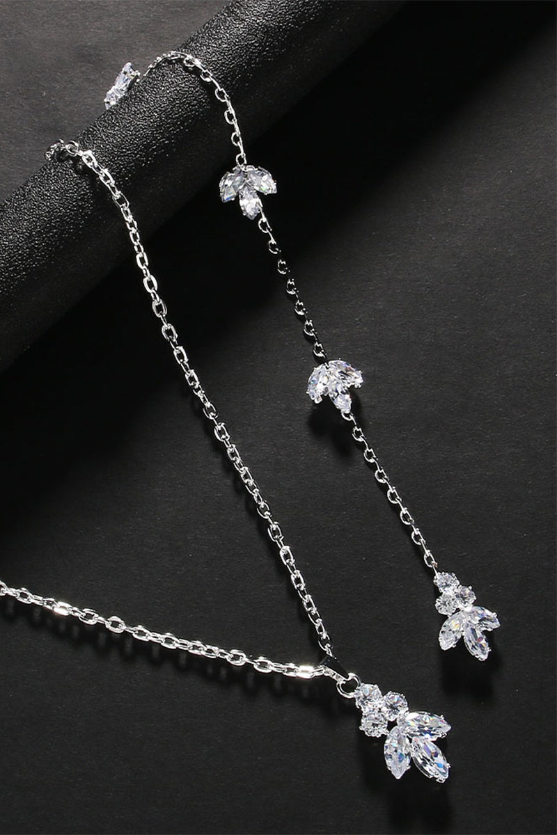 Elegant Rhinestone Back Necklaces 674272097461