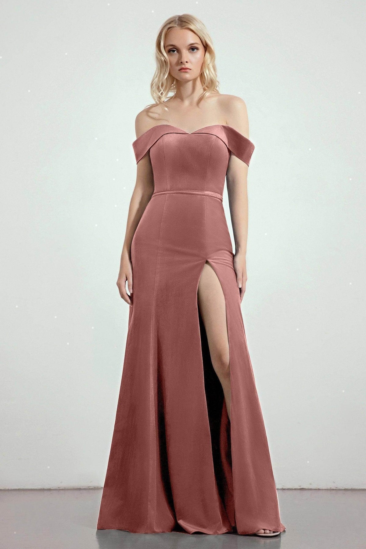 Trumpet-Mermaid Sweep-Brush Train Dresses CB0271CS - Dusty Rose - COCOMELODY