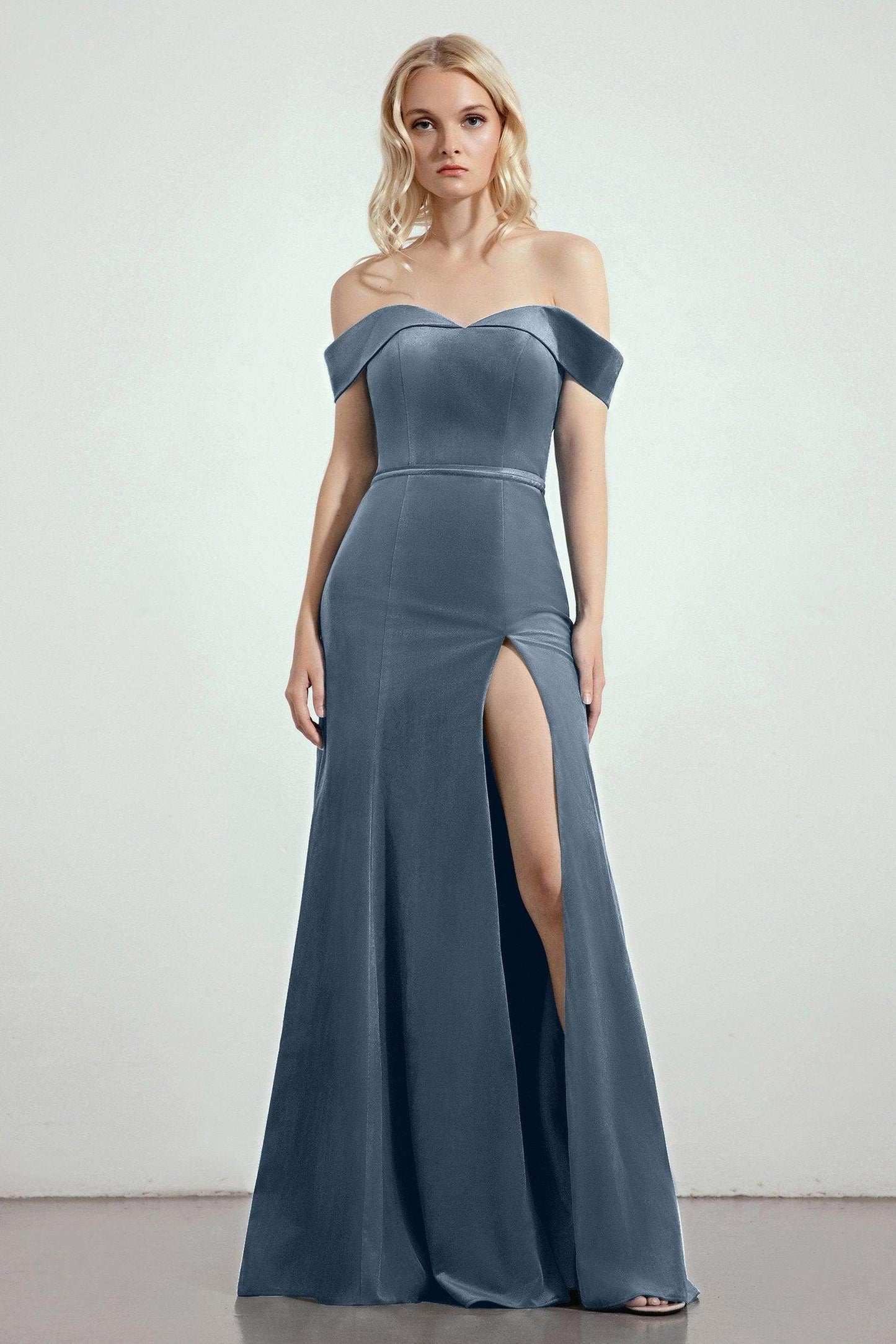 Trumpet-Mermaid Sweep-Brush Train Bridesmaid Dress Formal Dresses CB0271PS - COCOMELODY