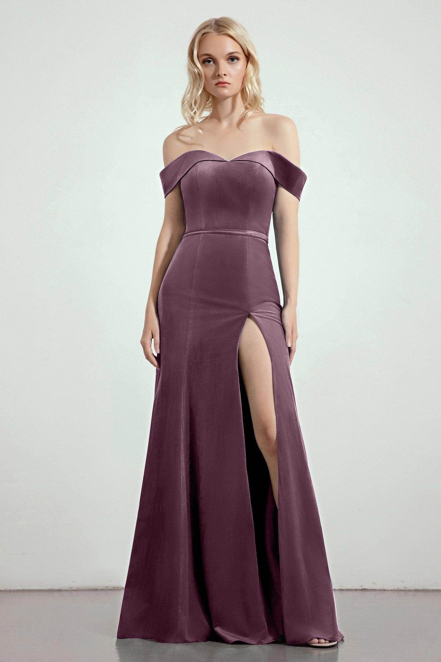 Trumpet-Mermaid Sweep-Brush Train Bridesmaid Dress Formal Dresses CB0271PS - COCOMELODY