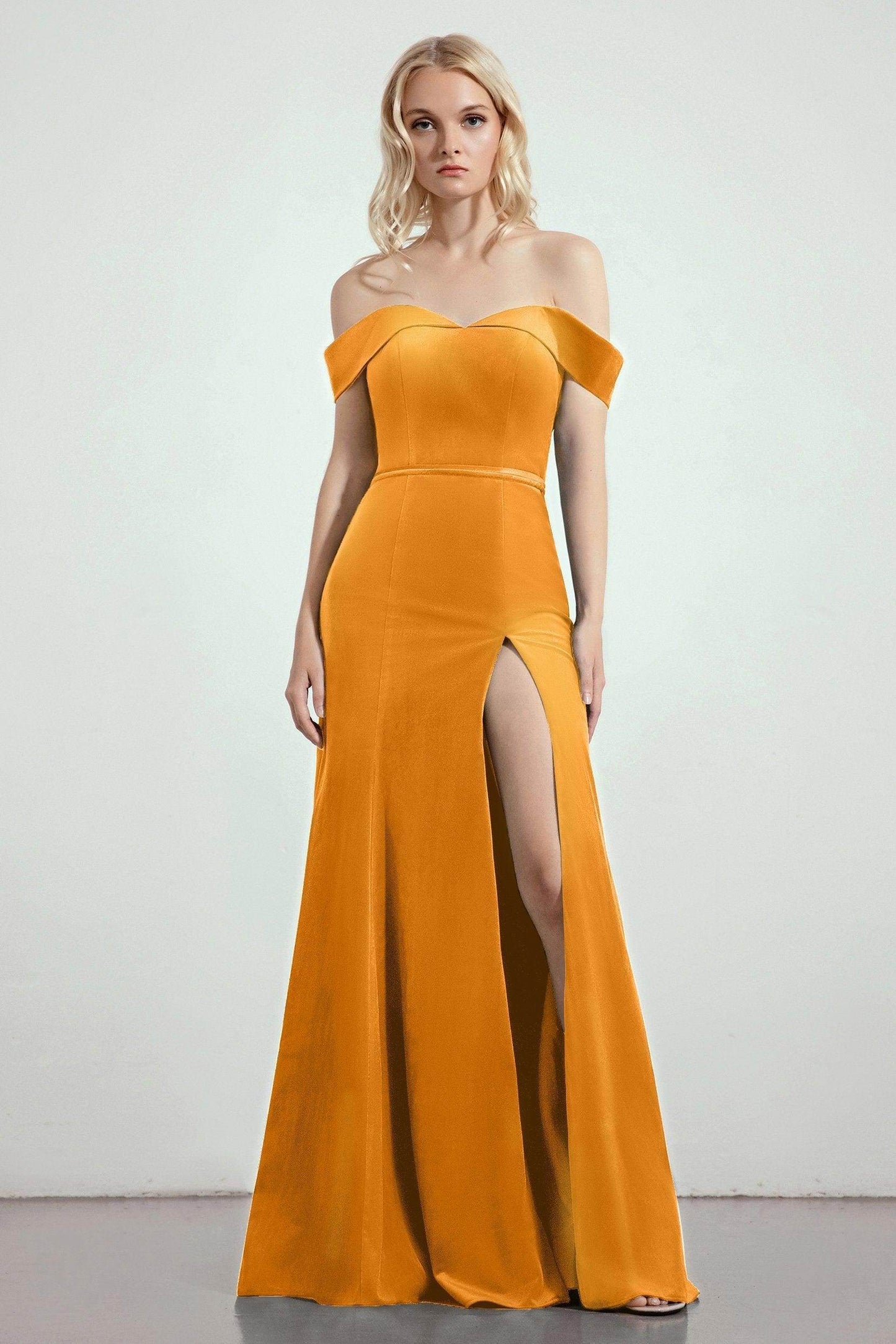 Trumpet-Mermaid Sweep-Brush Train Bridesmaid Dress Formal Dresses CB0271PS - COCOMELODY