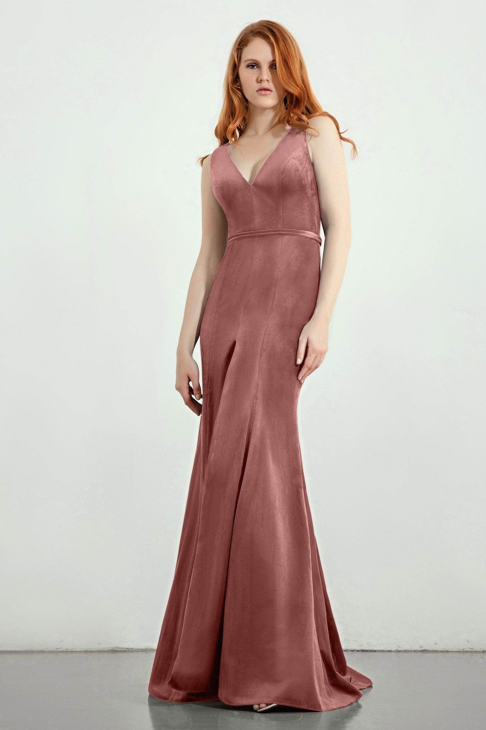 Trumpet-Mermaid Sweep-Brush Train Bridesmaid Dress Formal Dresses CB0272 - COCOMELODY