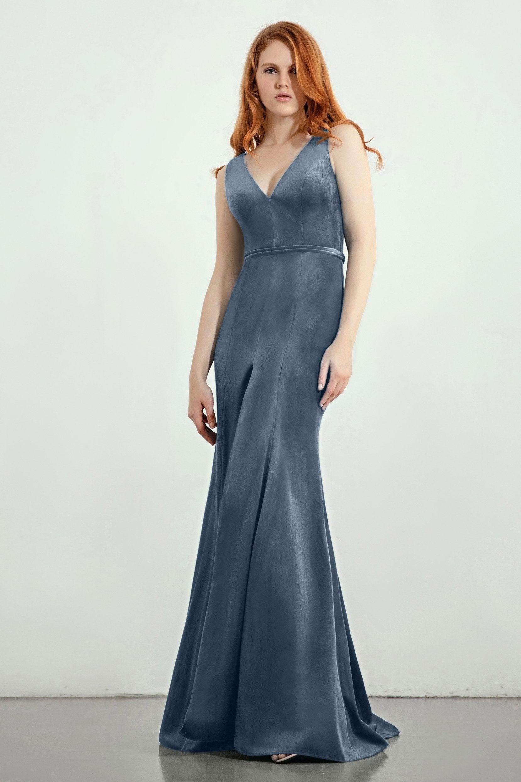 Trumpet-Mermaid Sweep-Brush Train Bridesmaid Dress Formal Dresses CB0272 - COCOMELODY