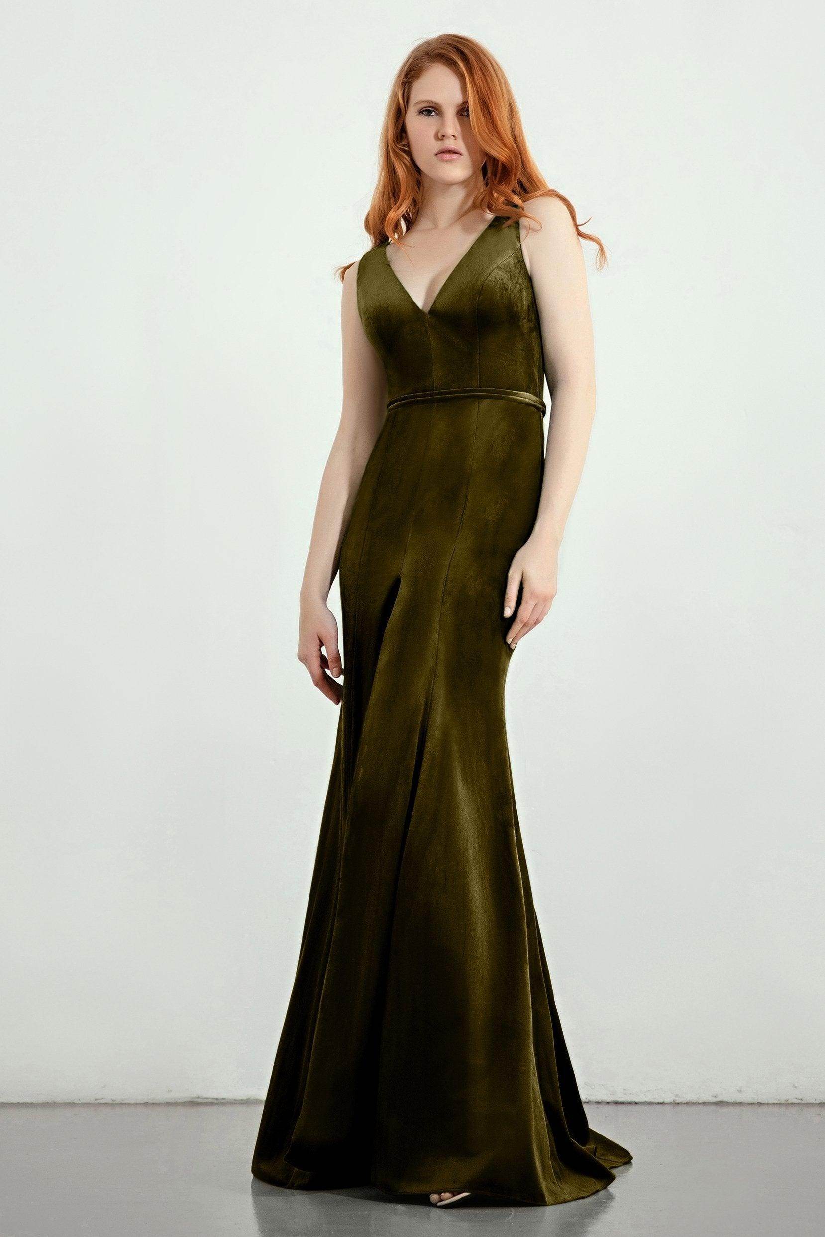 Trumpet-Mermaid Sweep-Brush Train Bridesmaid Dress Formal Dresses CB0272 - COCOMELODY