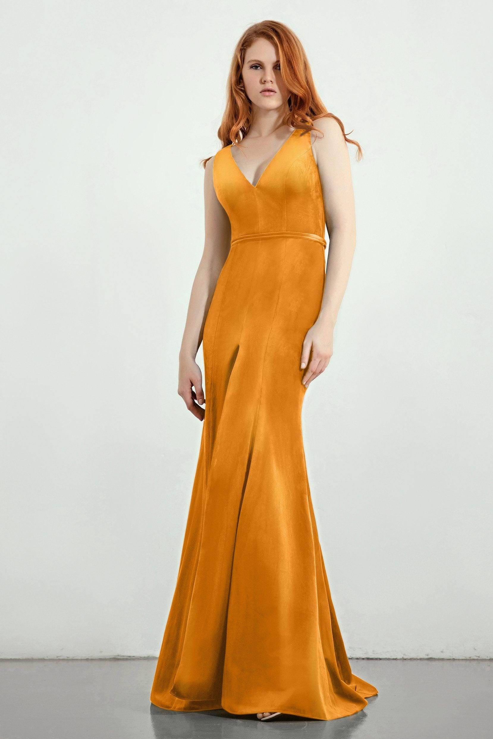 Trumpet-Mermaid Sweep-Brush Train Bridesmaid Dress Formal Dresses CB0272 - COCOMELODY