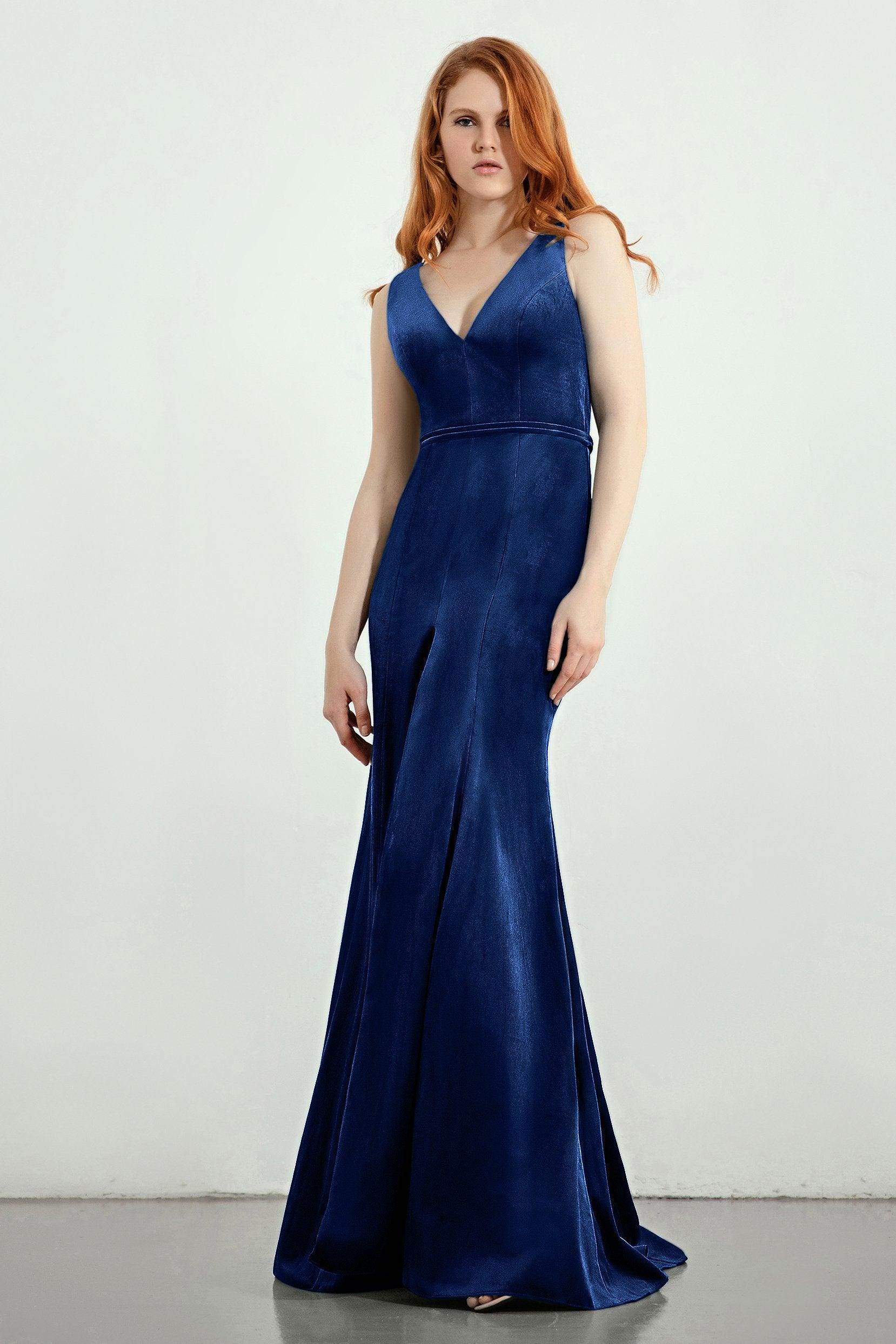 Trumpet-Mermaid Sweep-Brush Train Bridesmaid Dress Formal Dresses CB0272 - COCOMELODY