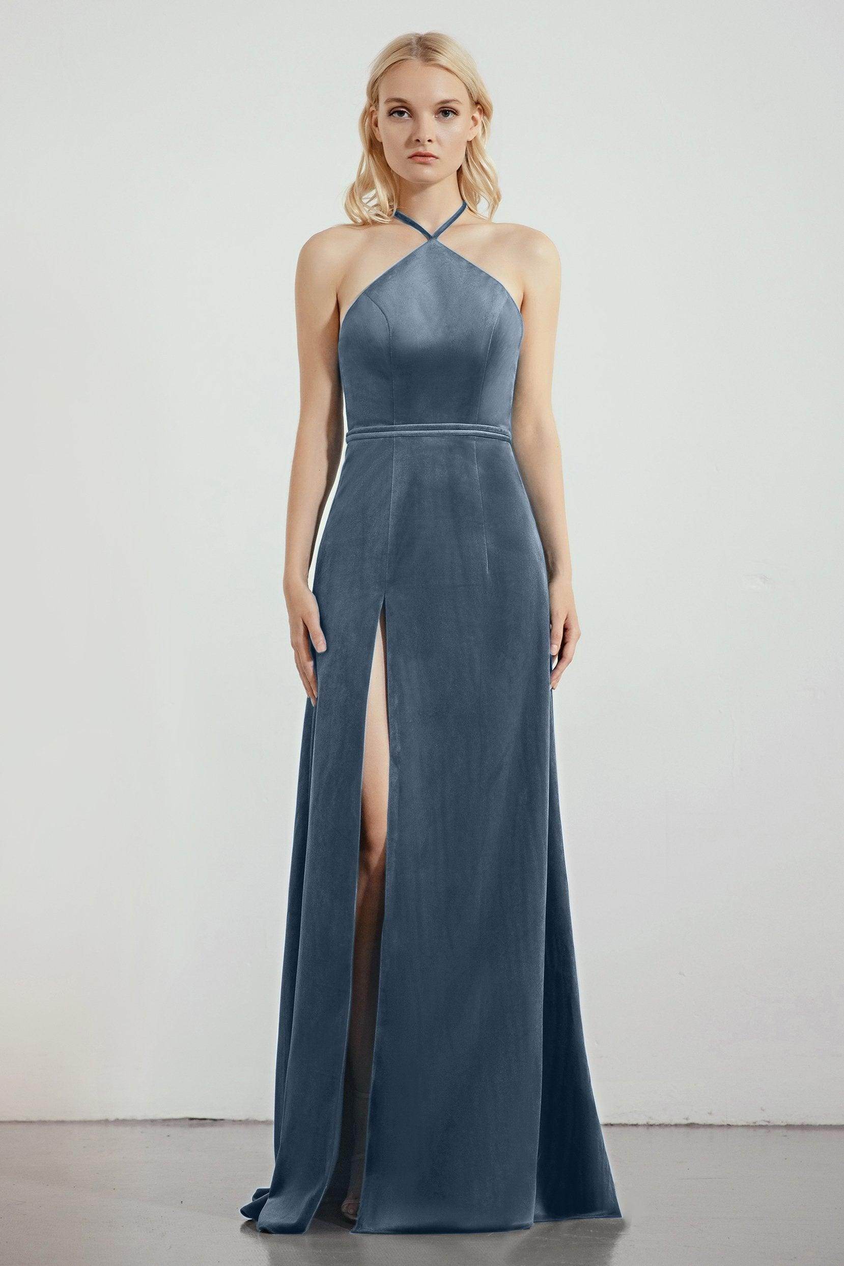 Sheath-Column Sweep-Brush Train Bridesmaid Dress Formal Dresses CB0273 - COCOMELODY