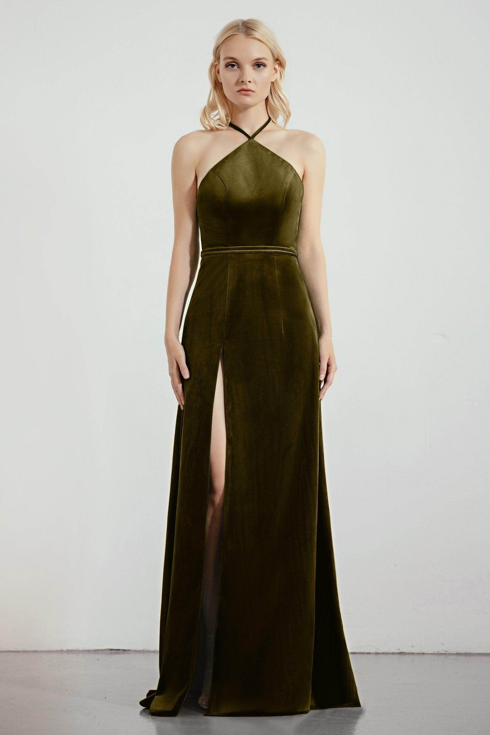 Sheath-Column Sweep-Brush Train Bridesmaid Dress Formal Dresses CB0273 - COCOMELODY