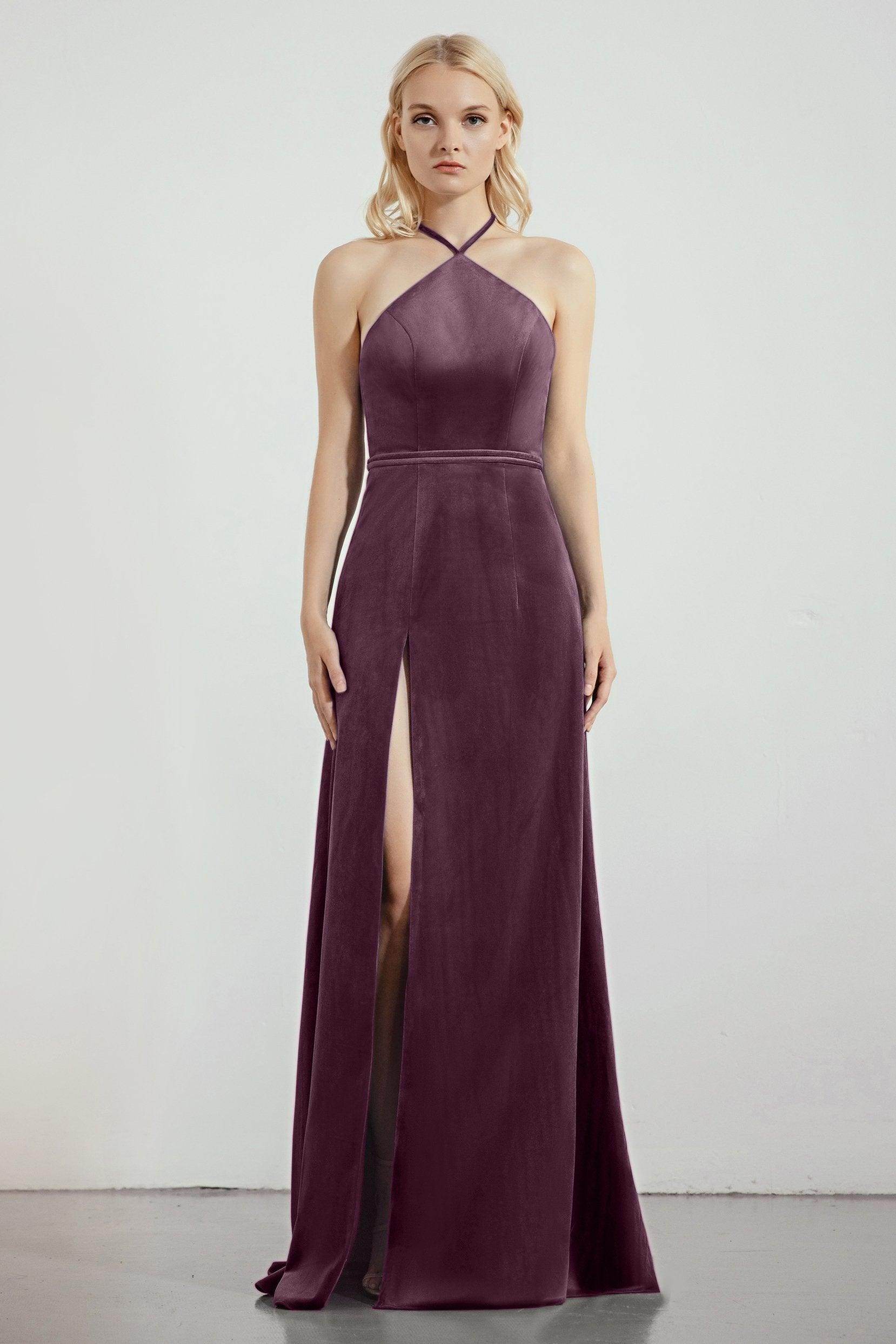 Sheath-Column Sweep-Brush Train Bridesmaid Dress Formal Dresses CB0273 - COCOMELODY