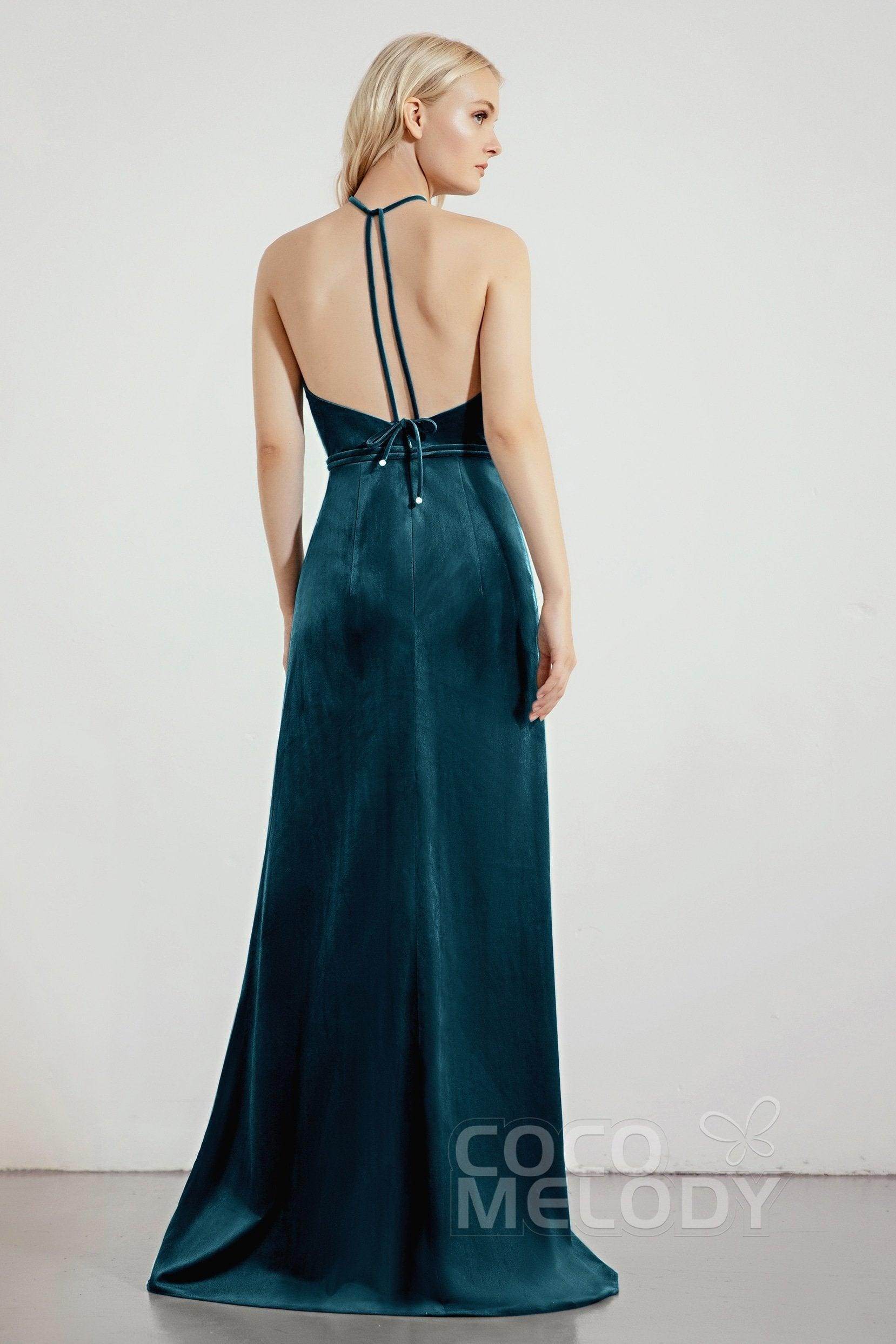 Sheath-Column Sweep-Brush Train Bridesmaid Dress Formal Dresses CB0273 - COCOMELODY