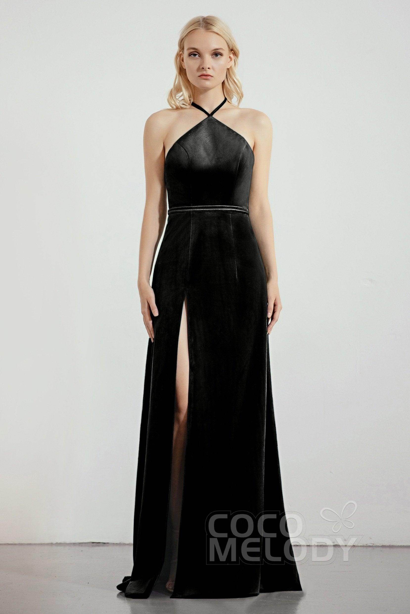 Sheath-Column Sweep-Brush Train Bridesmaid Dress Formal Dresses CB0273 - COCOMELODY