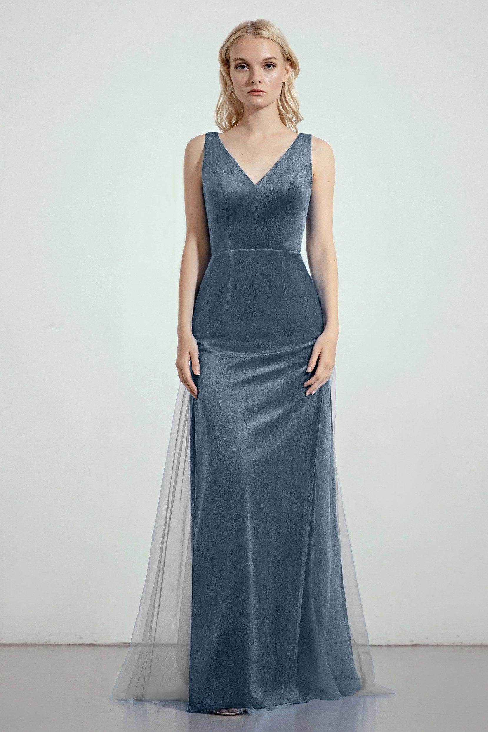 Sheath-Column Floor Length Bridesmaid Dress Formal Dresses CB0275 - COCOMELODY