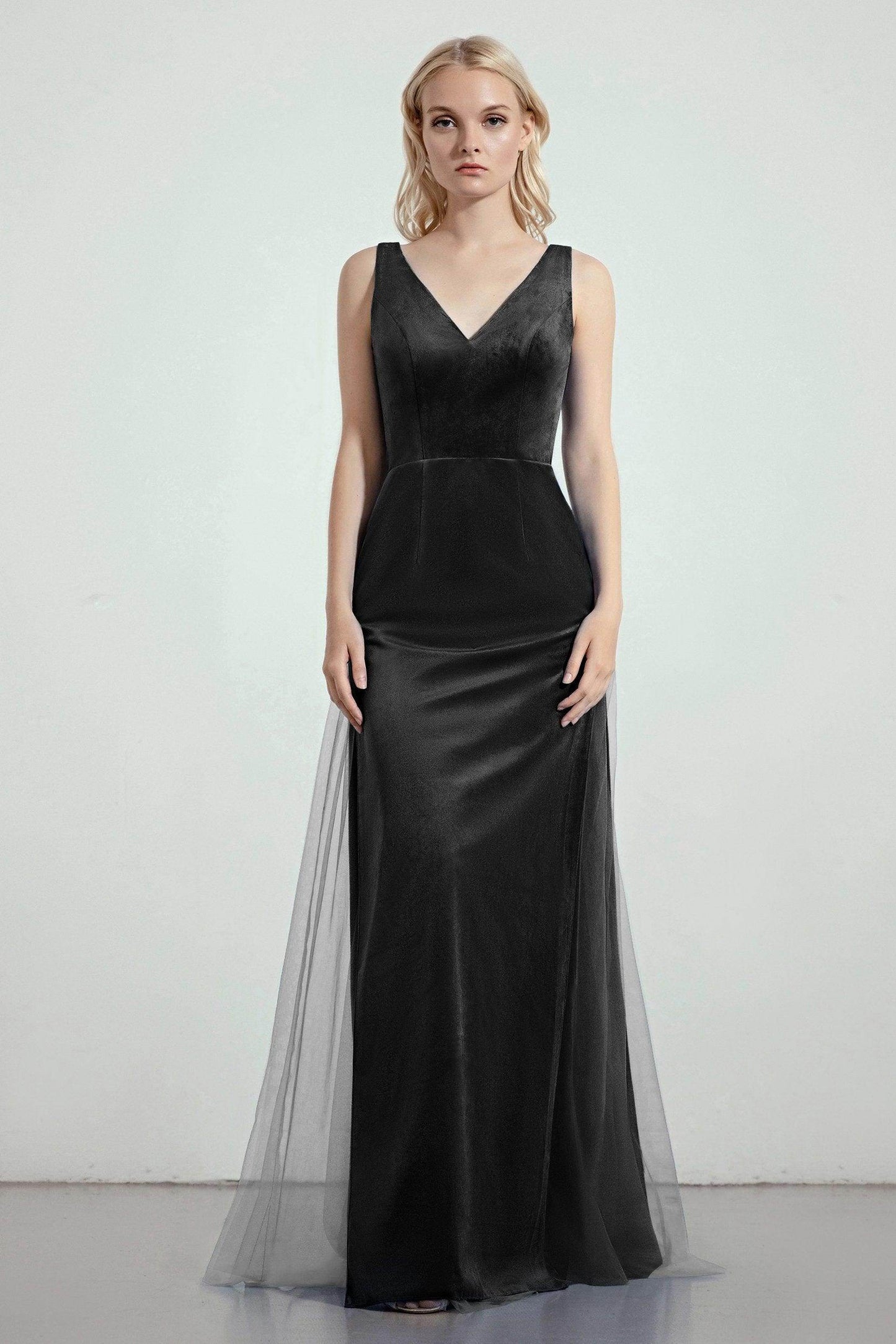 Sheath-Column Floor Length Bridesmaid Dress Formal Dresses CB0275 - COCOMELODY