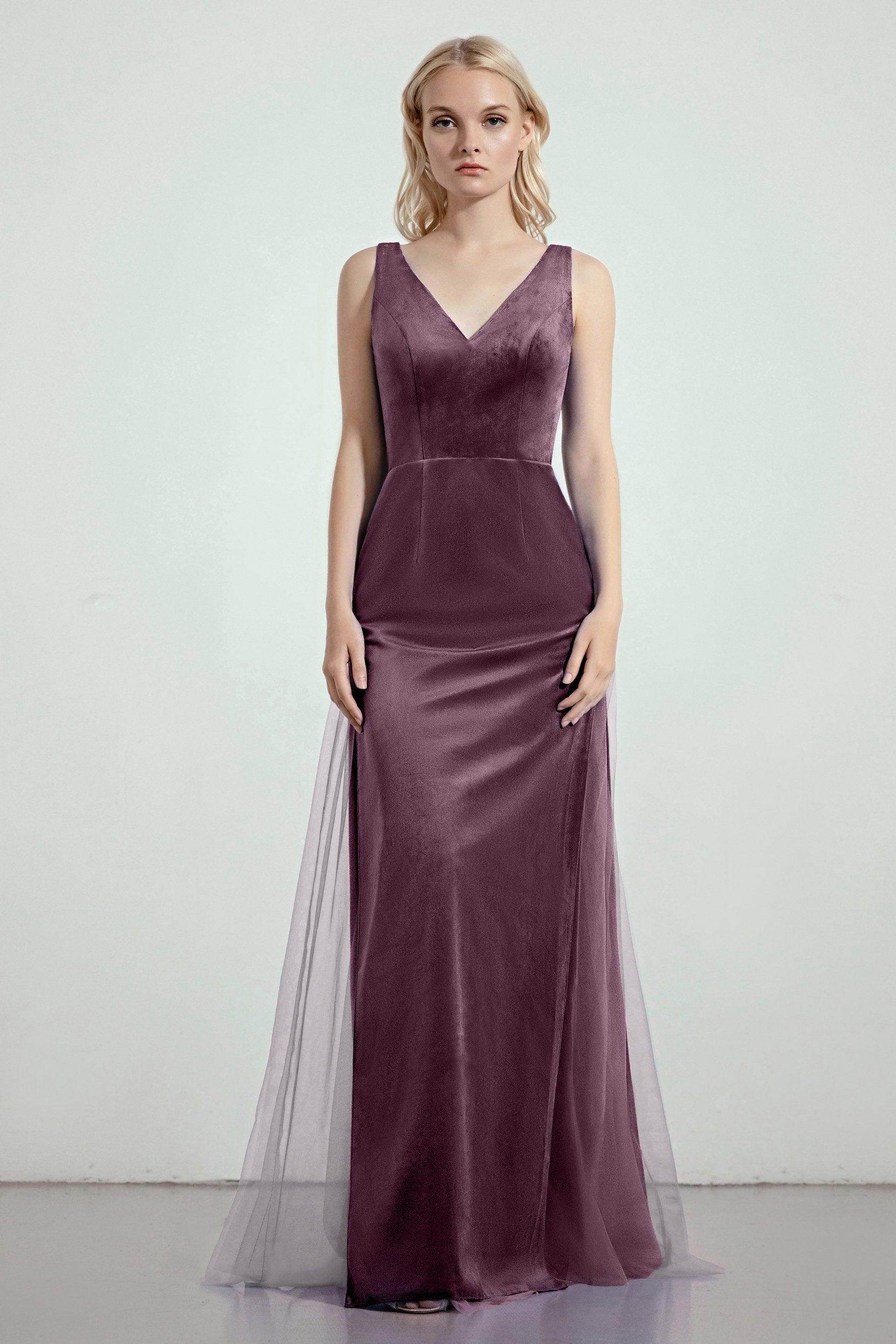 Sheath-Column Floor Length Bridesmaid Dress Formal Dresses CB0275 - COCOMELODY