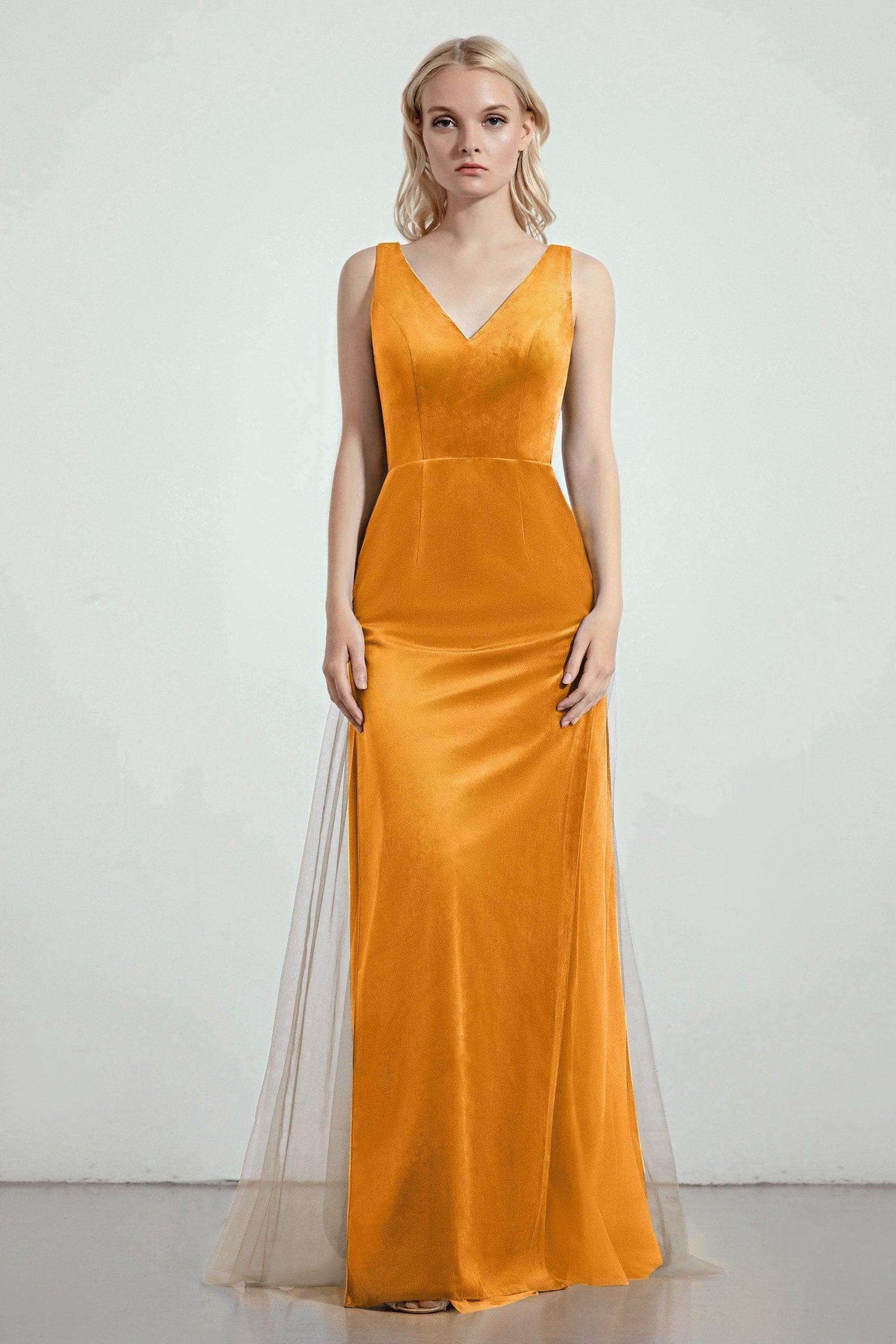 Sheath-Column Floor Length Bridesmaid Dress Formal Dresses CB0275 - COCOMELODY